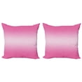 thumbnail image 1 of Ambesonne Ombre Throw Pillow Cover 2 Pack, Candy Inspired Art, 16", Pink, 1 of 7
