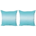 thumbnail image 1 of Ambesonne Ombre Throw Pillow Cover 2 Pack, Open Sky Inspired Art, 24", Turquoise, 1 of 7