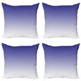 thumbnail image 1 of Ambesonne Ombre Throw Pillow Cover 4 Pack, Modern Twilight Design, 16", Indigo White, 1 of 5
