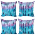 thumbnail image 1 of Ambesonne Ombre Throw Pillow Cover 4 Pack, Retro 60's Style Hippie, 20", Blue Pink, 1 of 5