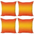 thumbnail image 1 of Ambesonne Ombre Throw Pillow Cover 4 Pack, Tropical Summer Themed, 18", Orange Yellow, 1 of 6