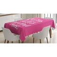 thumbnail image 1 of Ambesonne Once upon a Time Tablecloth Rectangular Table Cover, Cartoon Crown, 60"x90", Hot Pink White, 1 of 4
