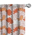 thumbnail image 1 of Ambesonne Orange 4-Panel Curtains, Blooming Lotus Leaves, 56"x95", Orange Ruby Salmon, 1 of 4