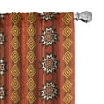 thumbnail image 1 of Ambesonne Orange Window Curtains, Traditional Motif, Each 28" W x 84" L, Orange Yellow and White, 1 of 5