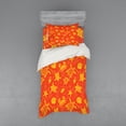 thumbnail image 1 of Ambesonne Orange Bedding Set 3 Pcs, Yellow Turtles Crabs, Twin XL, Burnt Orange Yellow, 1 of 3