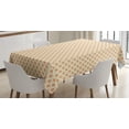 thumbnail image 1 of Ambesonne Orange Brown Tablecloth Rectangular Table Cover, Diagonal Tiles, 60"x84", Pale Orange, 1 of 4