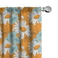 thumbnail image 1 of Ambesonne Orange Curtains, Spring Season Daisies, Pair of 28"x63", Pale Blue Orange, 1 of 5