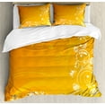 thumbnail image 1 of Ambesonne Orange Duvet Cover Set, Easter Themed Ornate, 2-Calking, Orange Yellow White, 1 of 7