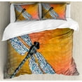 thumbnail image 1 of Ambesonne Orange Duvet Cover Sets, Drangonfly Digital Theme, 2-King, Multicolor, 1 of 3