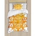 thumbnail image 1 of Ambesonne Orange Duvet Cover Sets, Watercolor Sun, 2-Twin, Orange White, 1 of 4