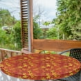 thumbnail image 1 of Ambesonne Orange Fitted Round Tablecloth, Nature Designs, 40"- 44" Diameter, Burnt Orange, 1 of 5