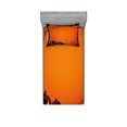 thumbnail image 1 of Ambesonne Orange Fitted Sheet & Pillow Sham Set, Halloween Pumpkin Scary, Twinxl, Seal Brown Orange, 1 of 2