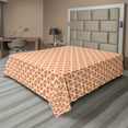 thumbnail image 1 of Ambesonne Orange Flat Sheet, Groovy Soft Triangles, Full Size, Pale Orange Ivory, 1 of 1