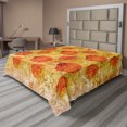 thumbnail image 1 of Ambesonne Orange Flat Sheet, Grunge Rose Floral Art, King Size, Mustard Tan and Burnt Orange, 1 of 1