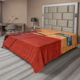thumbnail image 1 of Ambesonne Orange Flat Sheet, Mars Colonization Space, Queen Size, Orange Red, 1 of 1