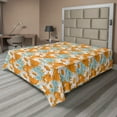 thumbnail image 1 of Ambesonne Orange Flat Sheet, Spring Season Daisies, Queen Size, Pale Blue Orange, 1 of 1
