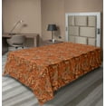 thumbnail image 1 of Ambesonne Orange Flat Sheet, Traditional Old Paisley, Twin Size, Olive Green Redwood, 1 of 1