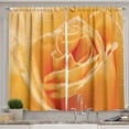 thumbnail image 1 of Ambesonne Orange Flower Kitchen Curtains, Tangerine Rose Image, 55"x24", Apricot Dark Peach, 1 of 3