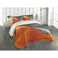 thumbnail image 1 of Ambesonne Orange Grey Quilted Bedspread Set 3 Pcs, Machinery Modern 3D, Queen Size, Orange Grey, 1 of 5
