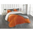 thumbnail image 1 of Ambesonne Orange Grey Quilted Coverlet 2 Pcs, Machinery Modern 3D, Twin Size, Orange Grey, 1 of 4