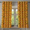 thumbnail image 1 of Ambesonne Orange Grommet Curtain, Pattern, 50" x 54", Coral Black Yellow, 1 of 6