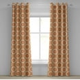 thumbnail image 1 of Ambesonne Orange Grommet Curtain, Victorian Baroque Leaves, 50" x 72", Orange and Beige, 1 of 6