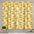 thumbnail image 1 of Ambesonne Orange Kitchen Curtains, Girls Doodle Floral, 55"x45", Apple Green Orange, 1 of 3