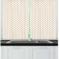 thumbnail image 1 of Ambesonne Orange Kitchen Curtains, Spotted Tile Pattern, 55"x39", Orange White, 1 of 2