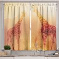 thumbnail image 1 of Ambesonne Orange Kitchen Curtains, Tropic Giraffes, 55"x45", Orange, 1 of 3