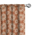 thumbnail image 1 of Ambesonne Orange Mandala 4-Panel Curtains, Lace Like Symmetry, 56"x95", Pale Cinnamon and Off White, 1 of 1