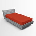 thumbnail image 1 of Ambesonne Orange Maroon Fitted Sheet, Spring Flower, Twin Size, Scarlet and Maroon, 1 of 2