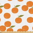 thumbnail image 1 of Ambesonne Orange Pattern Fabric by the Yard Upholstery, Tangerine Ornament, 3 Yards, White and Pale Vermilion, 1 of 5