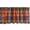 thumbnail image 1 of Ambesonne Orange Pattern Window Valance, Tartan British Retro, 54" X 12", Indigo Mustard Paprika, 1 of 3