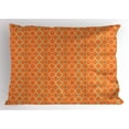 thumbnail image 1 of Ambesonne Orange Pillow Sham, Trippy Inspired, 26" X 20", Multicolor, 1 of 2