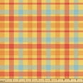 thumbnail image 1 of Ambesonne Orange Plaid Fabric by the Yard Upholstery, Summer Gingham Check, 10 Yards, Mustard and Pale Blue, 1 of 5