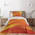 thumbnail image 1 of Ambesonne Orange Quilted Coverlet 2 Pcs, Abstract Digital Waves, Twin Size, Burnt Orange, 1 of 5