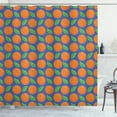 thumbnail image 1 of Ambesonne Orange Shower Curtain, Citrus Fruit Green Leaf, 69"Wx70"L, Orange Blue and Green, 1 of 3