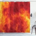 thumbnail image 1 of Ambesonne Orange Shower Curtain, Heat Design Illustration, 69"Wx84"L, Orange and Yellow, 1 of 4
