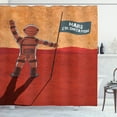 thumbnail image 1 of Ambesonne Orange Shower Curtain, Mars Colonization Space, 69"Wx84"L, Orange Red, 1 of 5