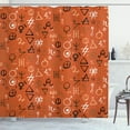 thumbnail image 1 of Ambesonne Orange Shower Curtain, Western Aztec Forms, 69"Wx75"L, Red, 1 of 5