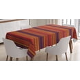 thumbnail image 1 of Ambesonne Orange Tablecloth Rectangular Table Cover, Abstract Ethno Doodle, 60"x84", Orange Red Plum, 1 of 4