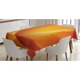 thumbnail image 1 of Ambesonne Orange Tablecloth Rectangular Table Cover, Colorful Twist Lines, 60"x90", Dark Orange and Yellow, 1 of 4