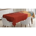 thumbnail image 1 of Ambesonne Orange Tablecloth Rectangular Table Cover, Mars Colonization Space, 60"x90", Orange Red, 1 of 4