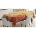 thumbnail image 1 of Ambesonne Orange Tablecloth Rectangular Table Cover, Retro French Street, 60"x84", Tan, 1 of 4