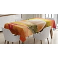 thumbnail image 1 of Ambesonne Orange Tablecloth Rectangular Table Cover, Summer Sunset on Beach, 60"x84", Orange and Yellow, 1 of 4