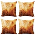 thumbnail image 1 of Ambesonne Orange Throw Pillow Cover 4 Pack, Retro Historical, 20", Orange, 1 of 5