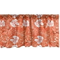 thumbnail image 1 of Ambesonne Orange Window Valance, Hawaiian Summer Hibiscus, 42" x 18", Orange White, 1 of 3