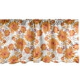 thumbnail image 1 of Ambesonne Orange Window Valance, Old Damask Traditional, 54" X 12", Orange Marigold Maroon, 1 of 3