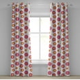 thumbnail image 1 of Ambesonne Orange and Pink Grommet Curtain, Flower Blooms, 50" x 108", Pale Pink Orange Yellow, 1 of 6