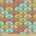 thumbnail image 1 of Ambesonne Orange and Turquoise Fabric by the Yard Upholstery, Scales, 10 Yards, Multicolor, 1 of 4